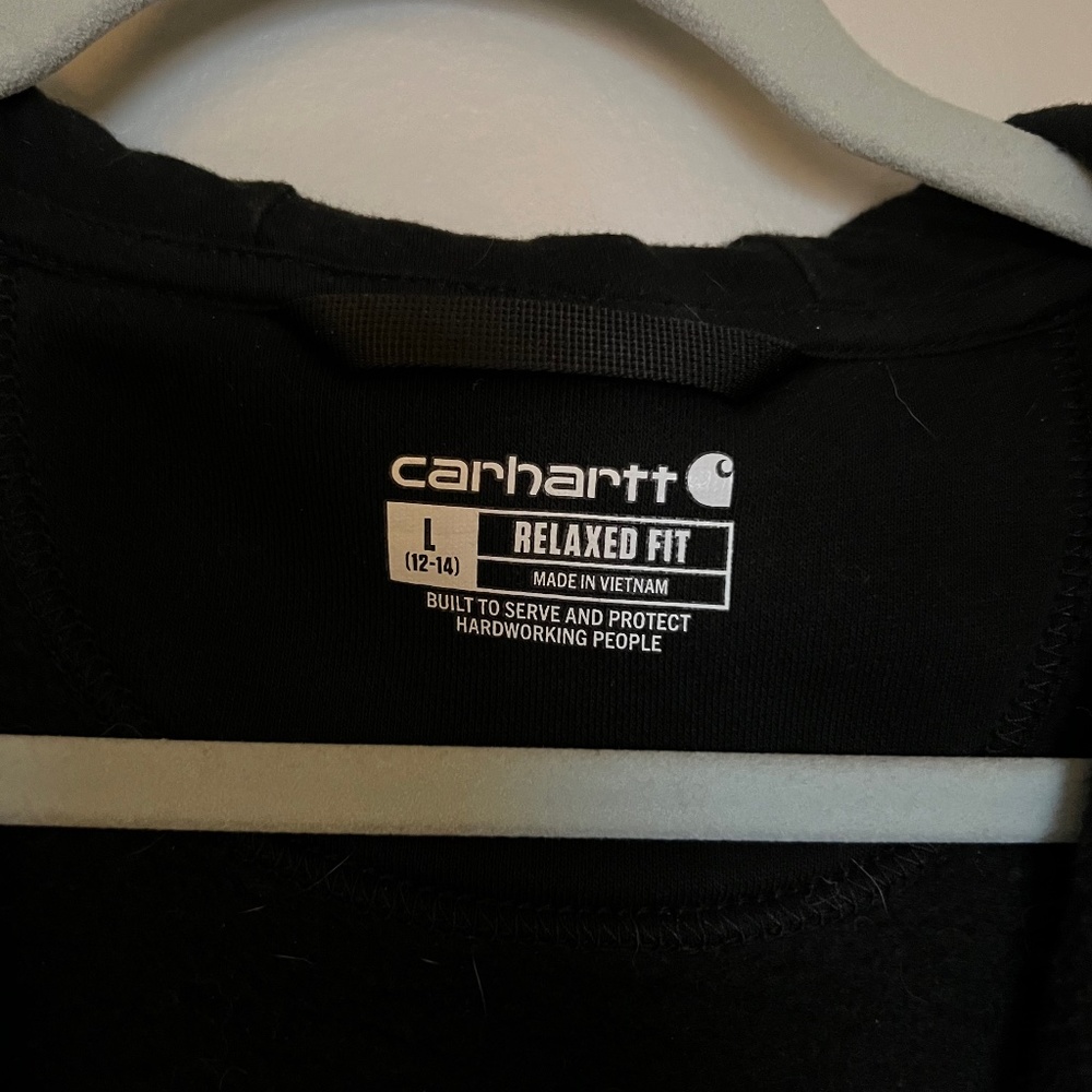 Women’s Carhartt  12/14 Large Black hoodie